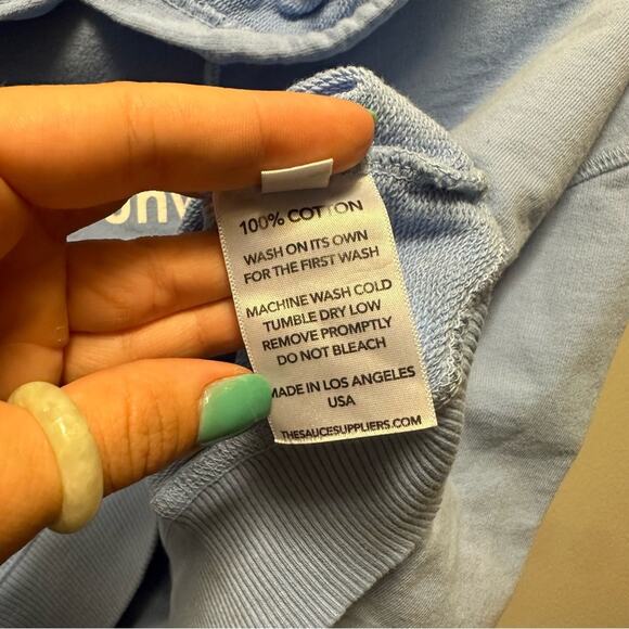 Call her‎ daddy “I am unwell” light blue cropped hoodie Size S - Picture 8 of 9